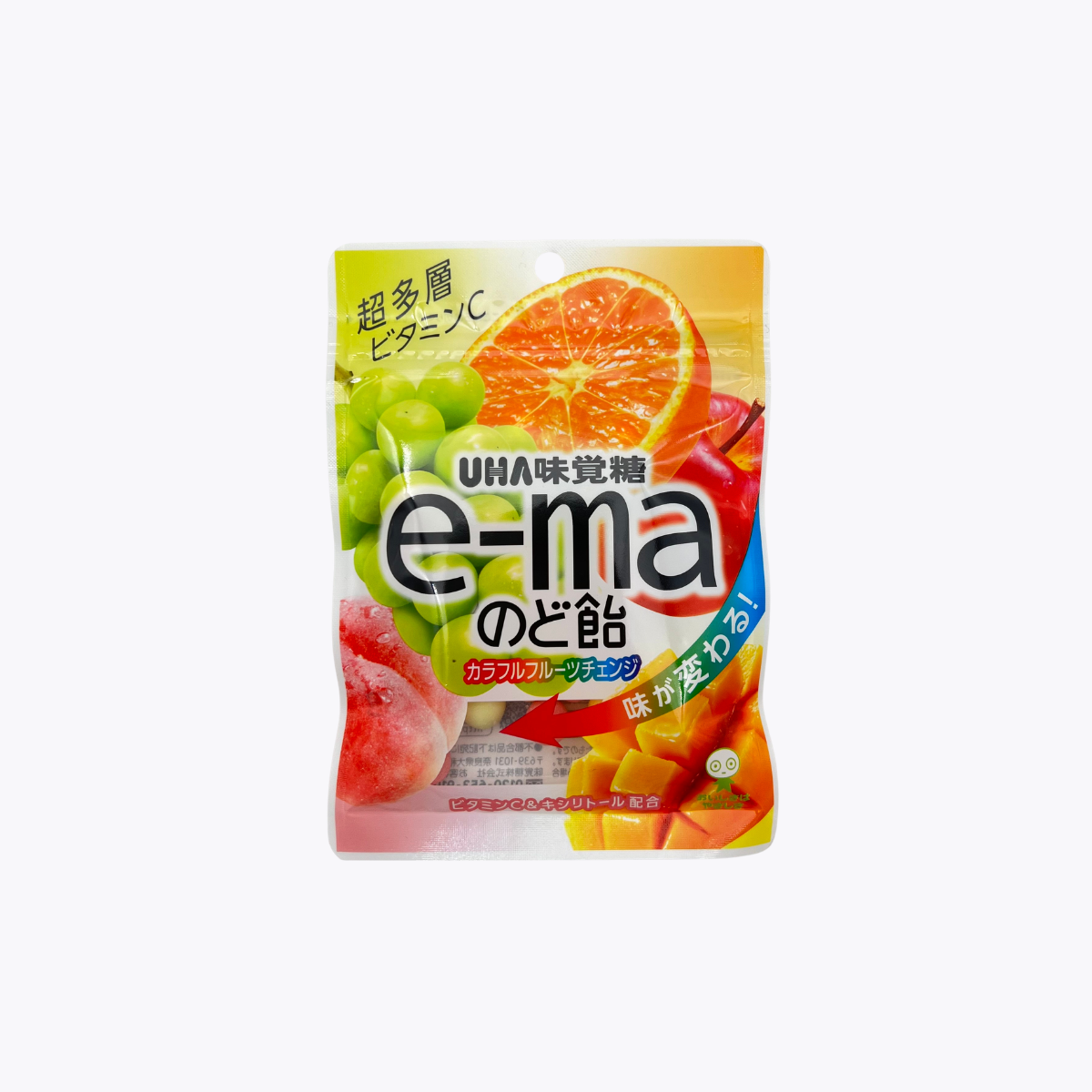 UHA味覺糖 e-ma維他命C喉糖 彩虹水果口味 50g