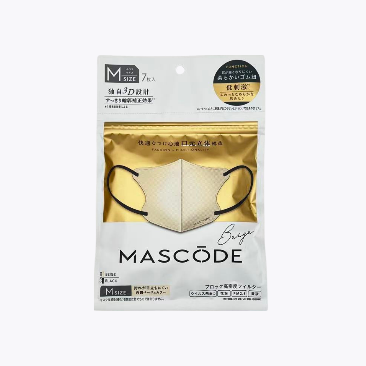 SUNSMARCHE MASCODE 3D立體口罩 M號 米色 7枚入
