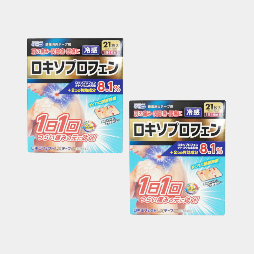 【感謝特賣】【第2類醫藥品】大石膏盛堂 鎮痛消炎酸痛貼布 涼感 21枚 2個特惠裝
