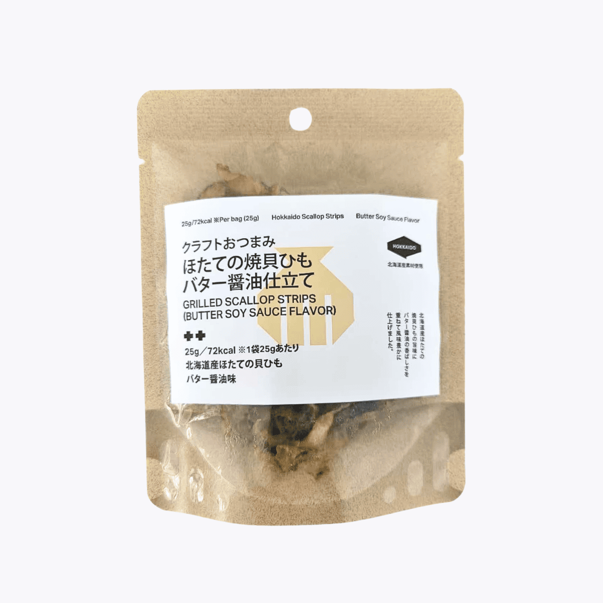 札幌藥妝 Craft 下酒零食 北海道奶油醬燒干貝裙邊 25g
