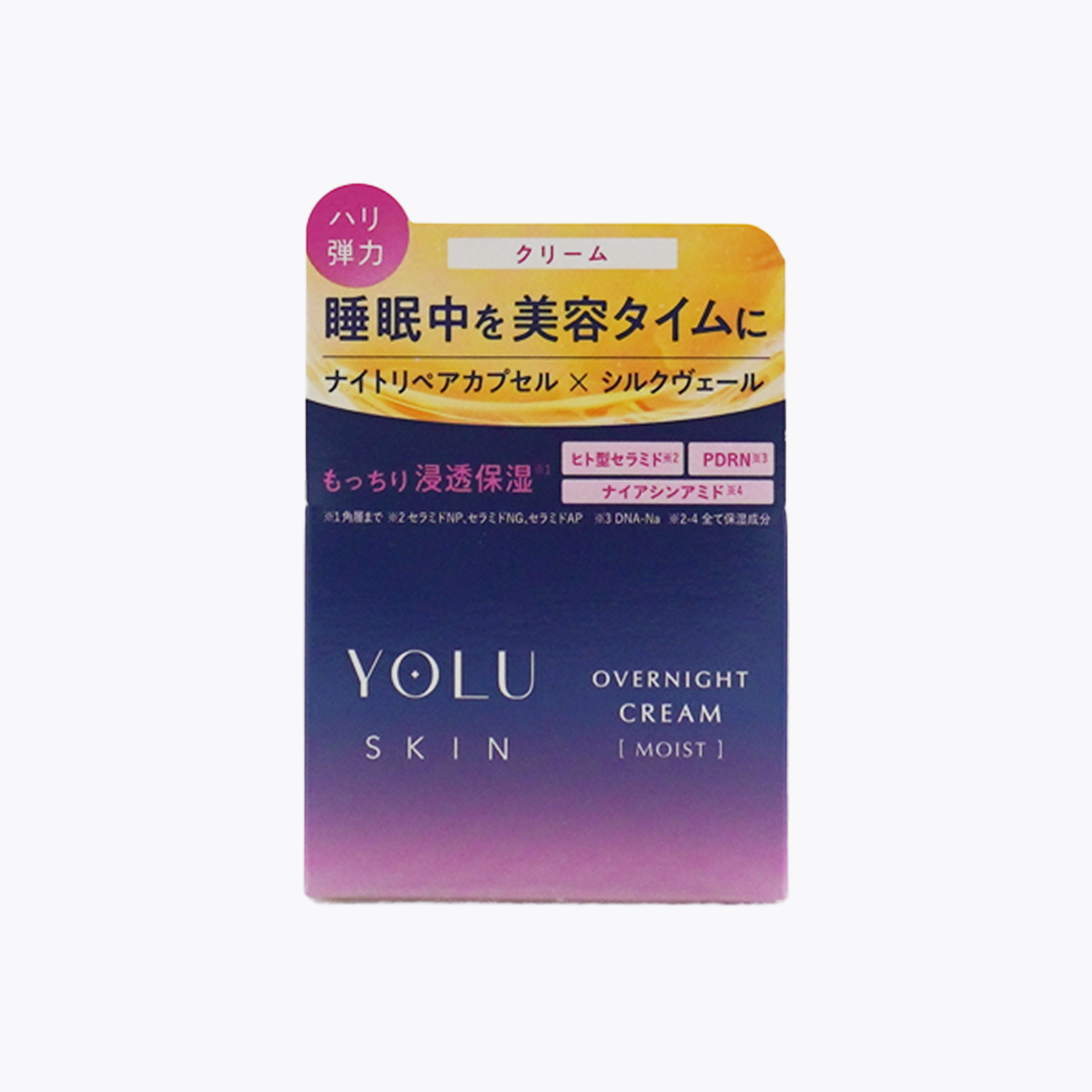 I-ne YOLU Skin Overnight Cream Moist 夜間肌膚修護乳霜 乾燥 粗糙 彈力不足 橙花&鈴蘭香 45g