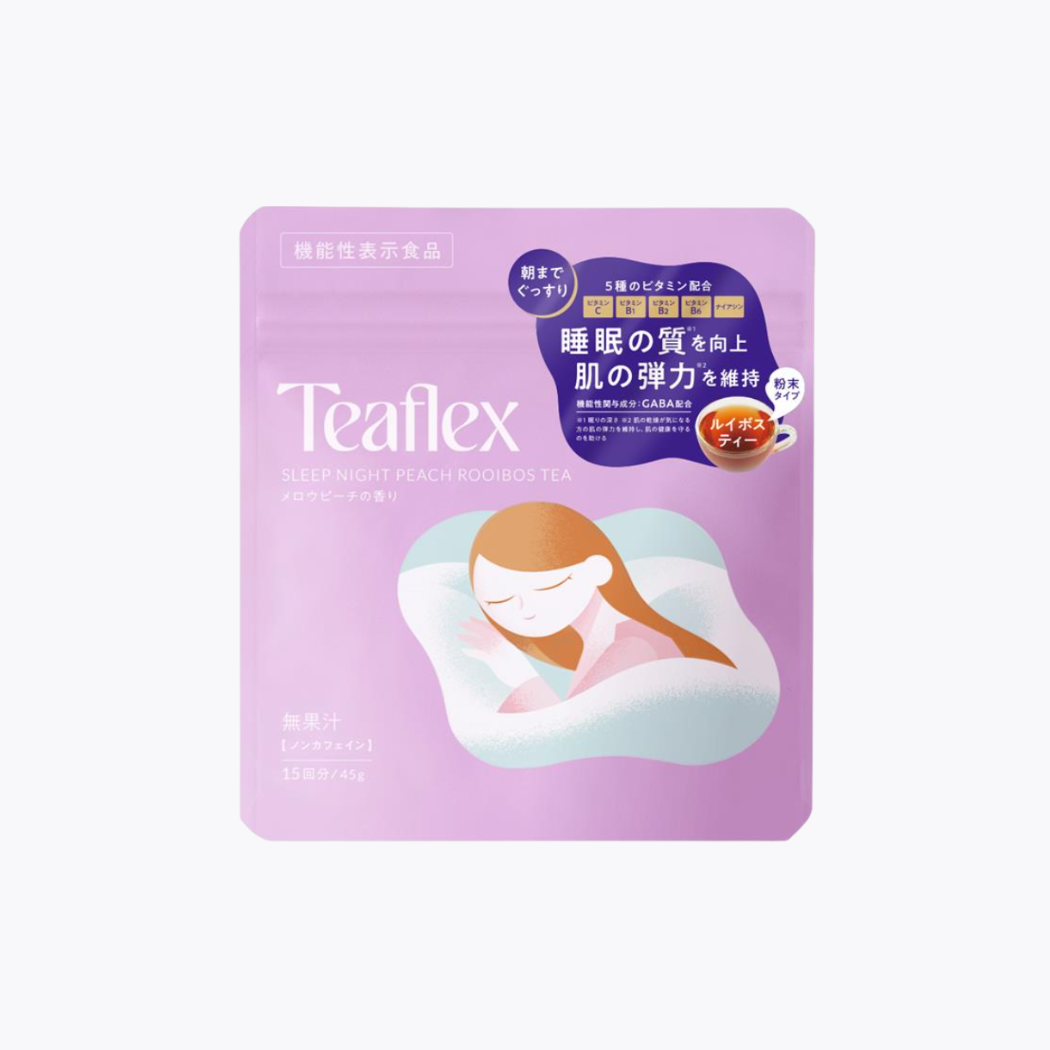 【機能性標示食品】T-Flex Sleep Night 蜜桃南非國寶茶 博士茶 含5種維他命 即溶粉末型 15回份 45g