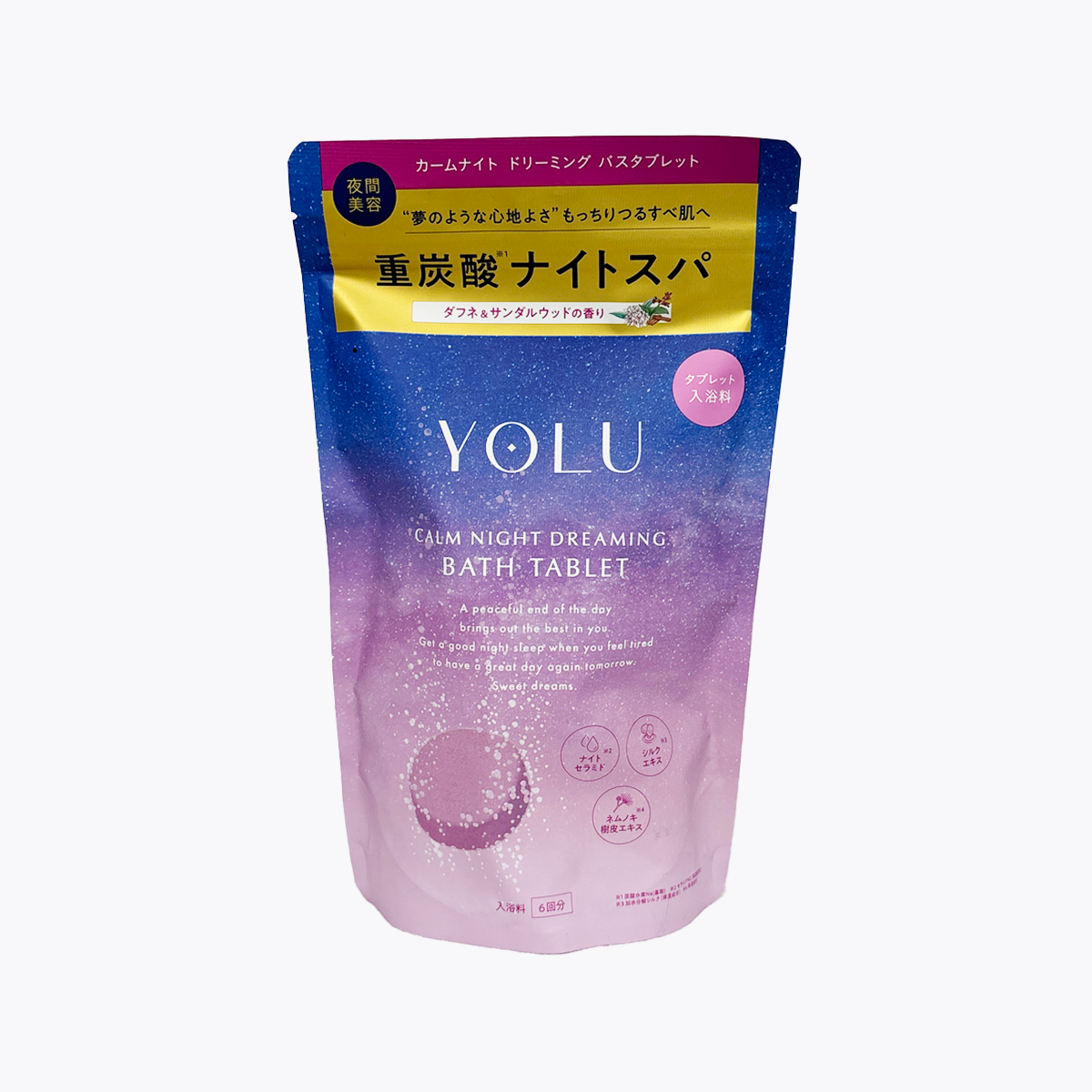 YOLU Calm Night Dreaming 寧靜夜晚 重碳酸入浴劑 6錠