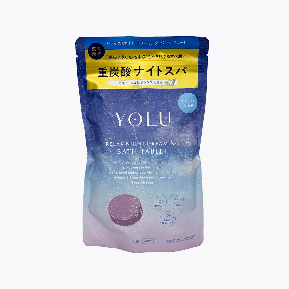 YOLU Relax Night Dreaming 放鬆夜晚 重碳酸入浴劑 6錠