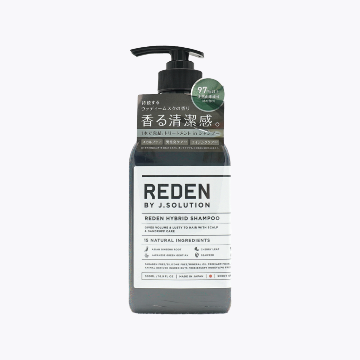REDEN 紳士機能洗髮精 R1 木質麝香 頭皮護理 體味護理 500ml