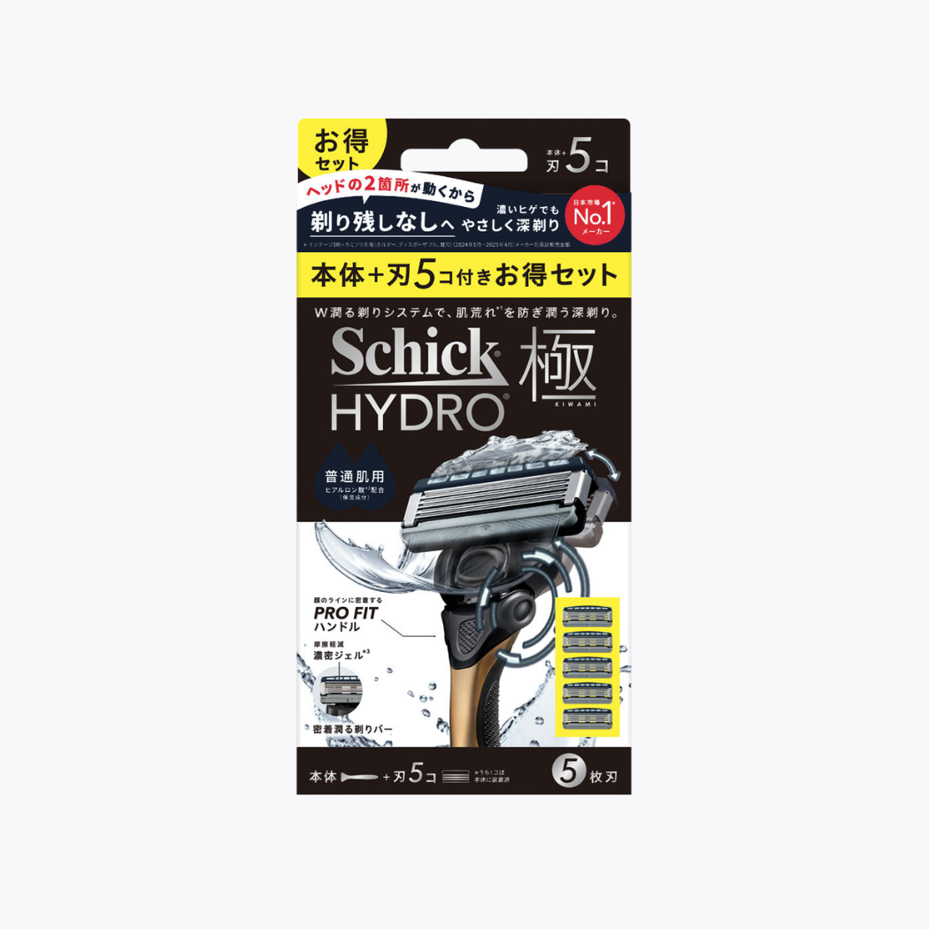 Schick Hydro 極 一般肌膚適用刮鬍刀組合包 本體+刀片5個