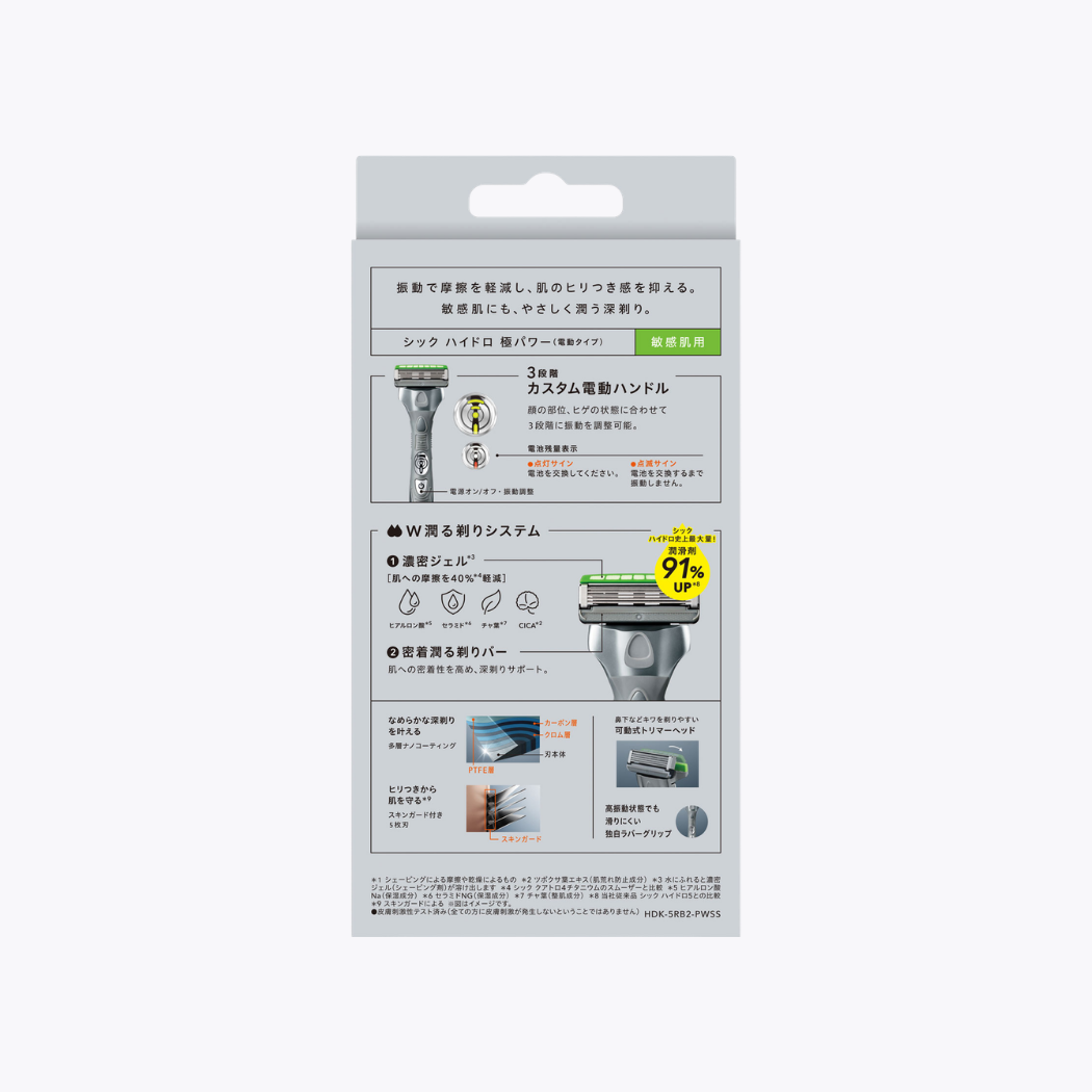 Schick Hydro 極動力 敏感肌膚適用刮鬍刀 本體+刀片2個