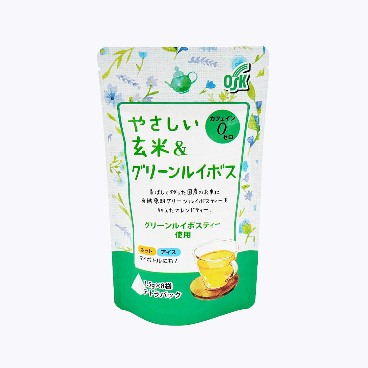 小谷穀粉 OSK 溫和玄米&綠南非國寶茶 博士茶 無咖啡因 28g(3.5g×8包)