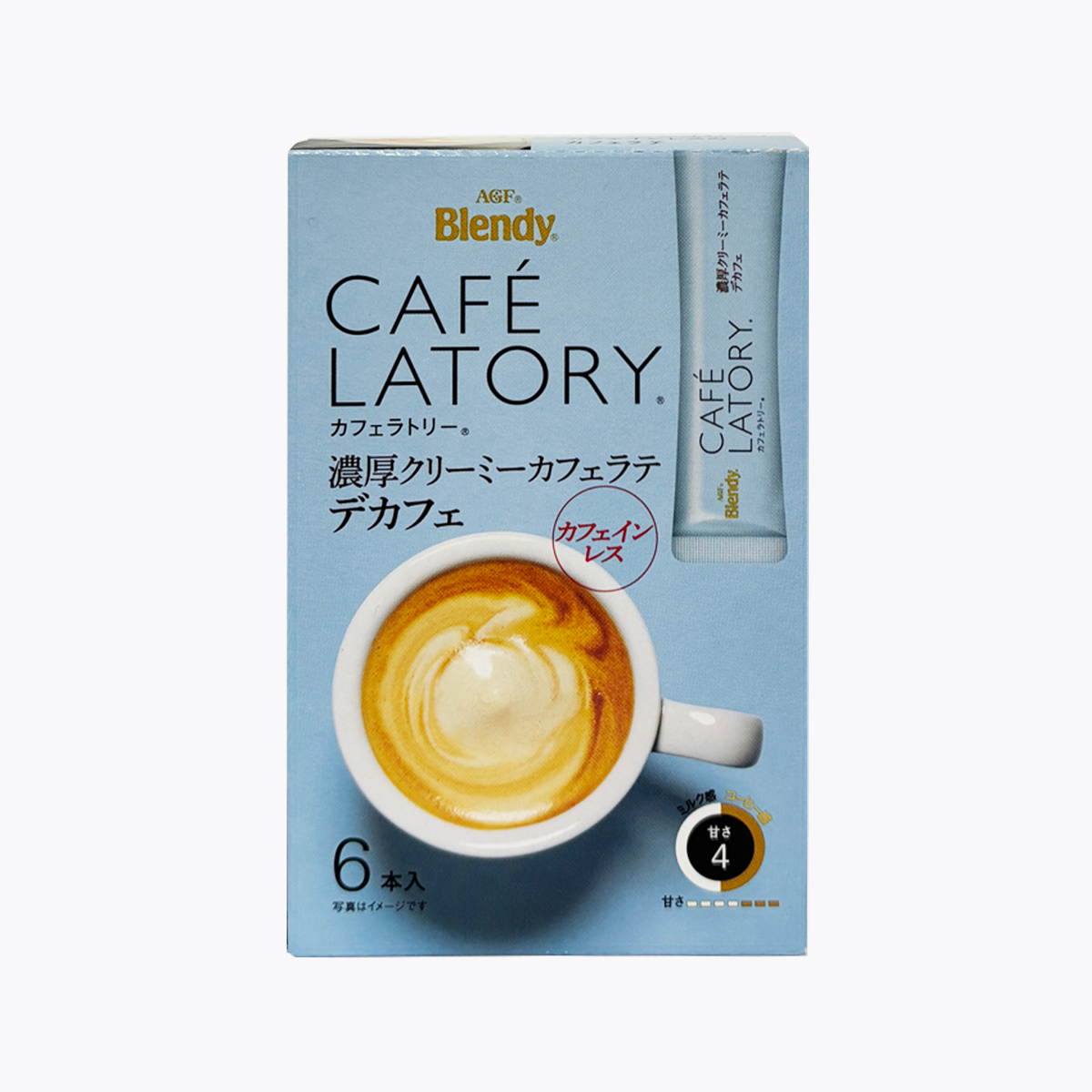 味之素 AGF Blendy CAFE LATORY 低咖啡因 濃厚奶泡 咖啡拿鐵 6包