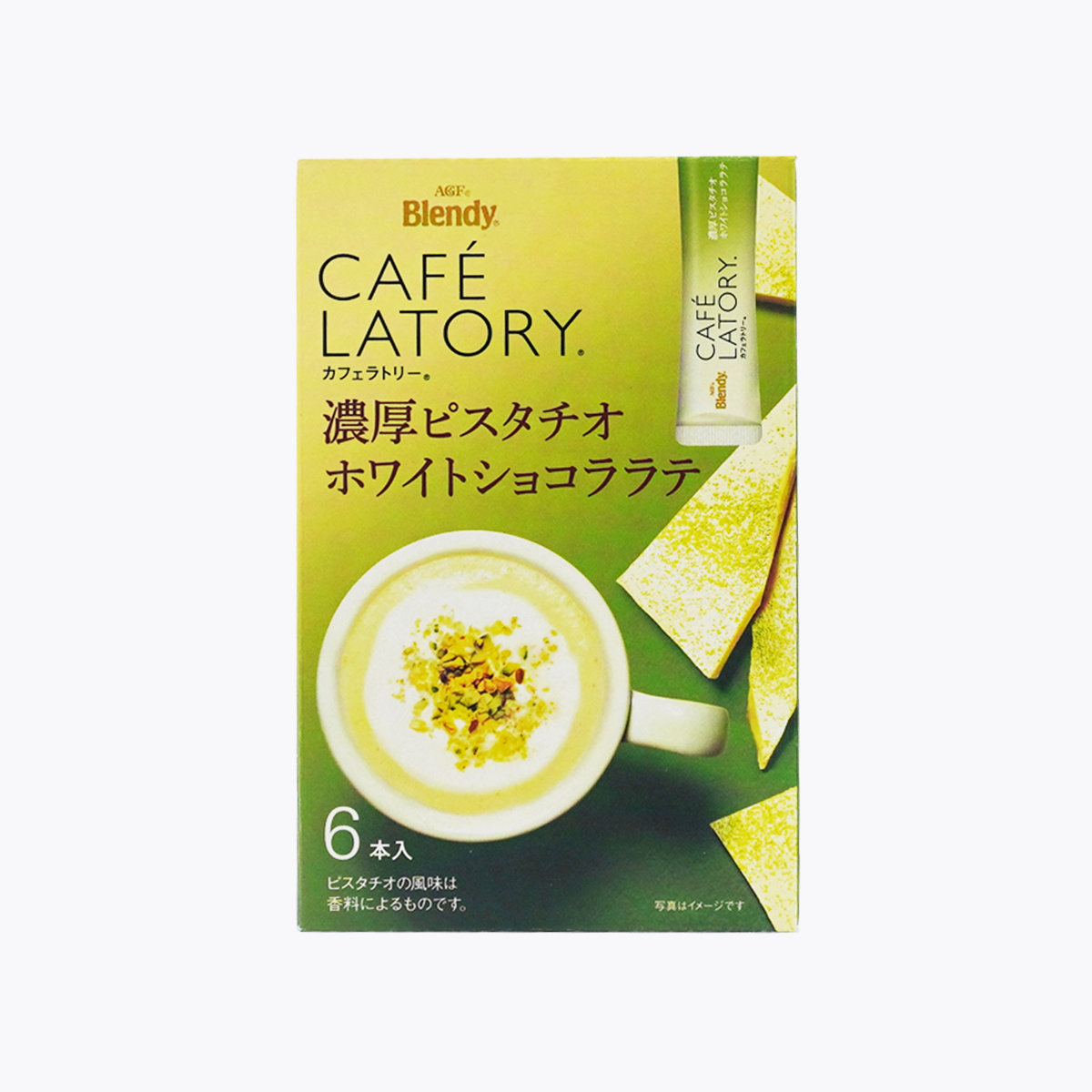 味之素 AGF Blendy CAFE LATORY 濃厚開心果白巧克力拿鐵 即溶咖啡 6包