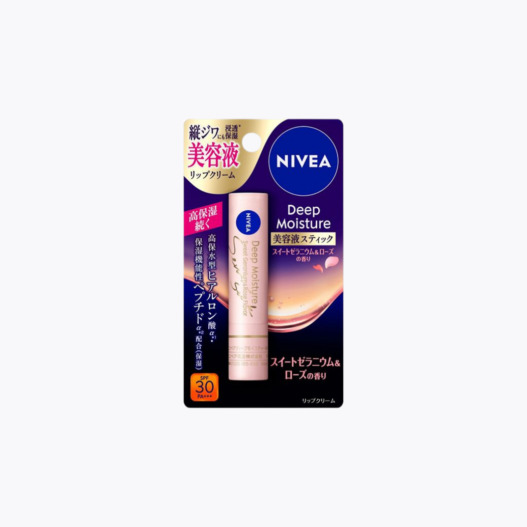 妮維雅 深層滋潤護唇 美容液護唇膏 SPF30 PA+++ 甜天竺葵&玫瑰香 2.2g