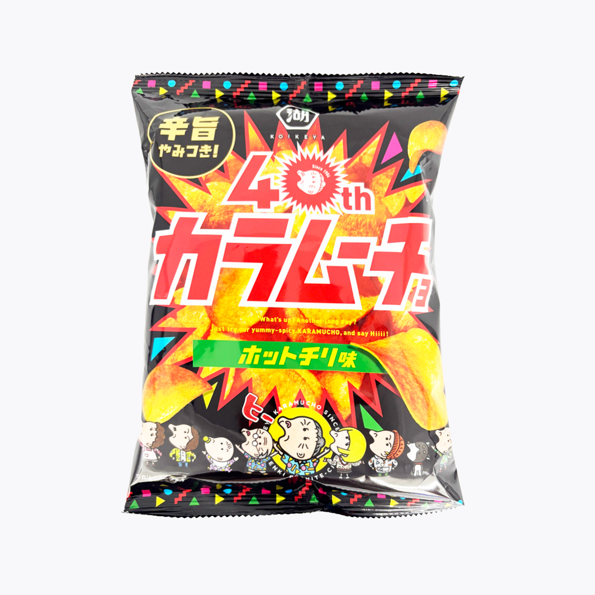 湖池屋 咔辣姆久 平切洋芋片 勁辣唐辛子口味 55g