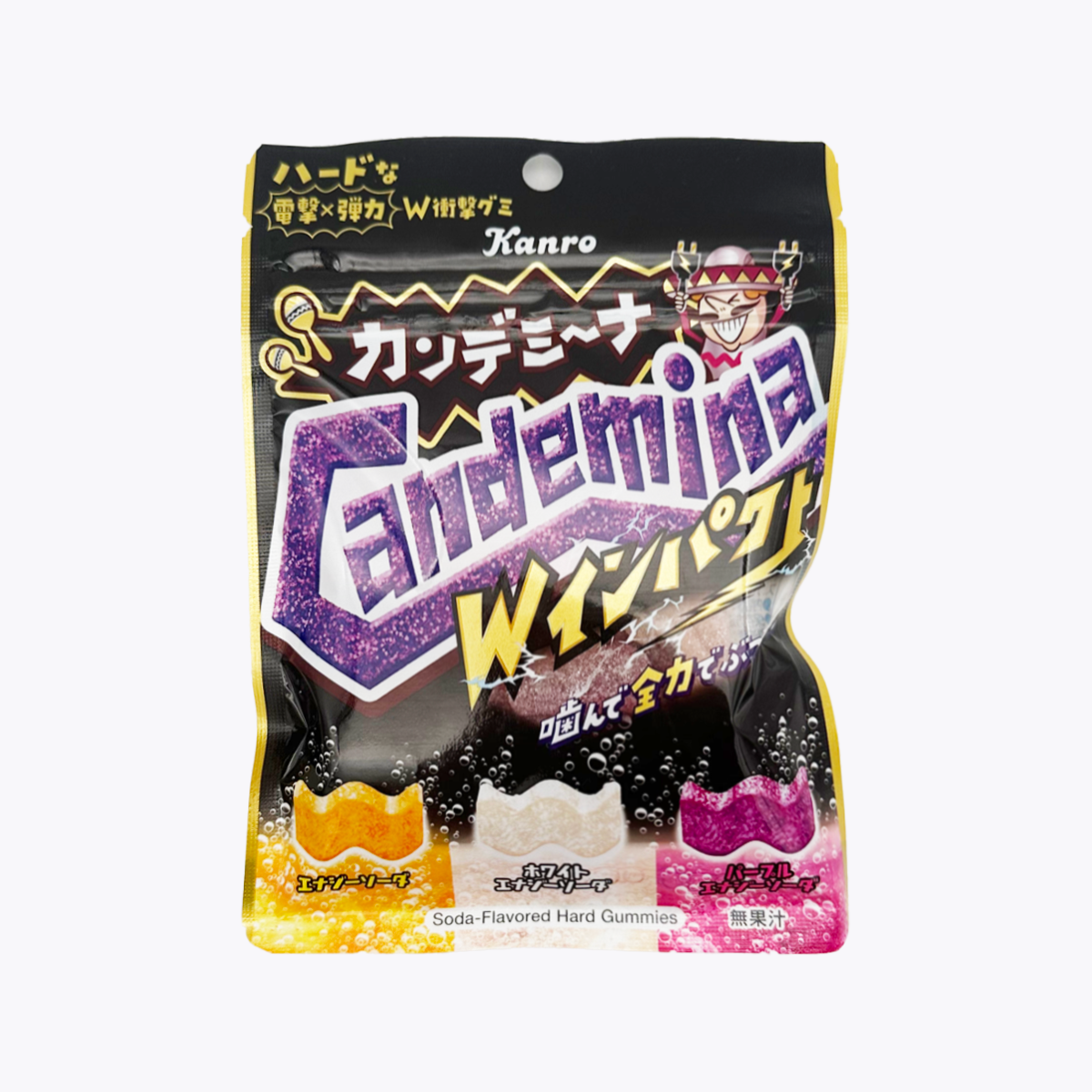 Kanro 甘樂 Candemina 軟糖 W雙重衝擊 能量飲料風味 72g