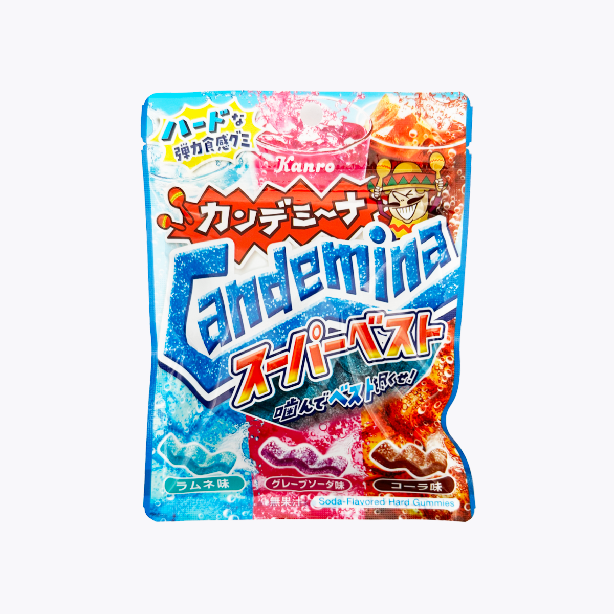 Kanro 甘樂 Candemina 波浪軟糖 超人氣綜合汽水口味 蘇打 葡萄汽水 可樂 Q彈有嚼勁 72g
