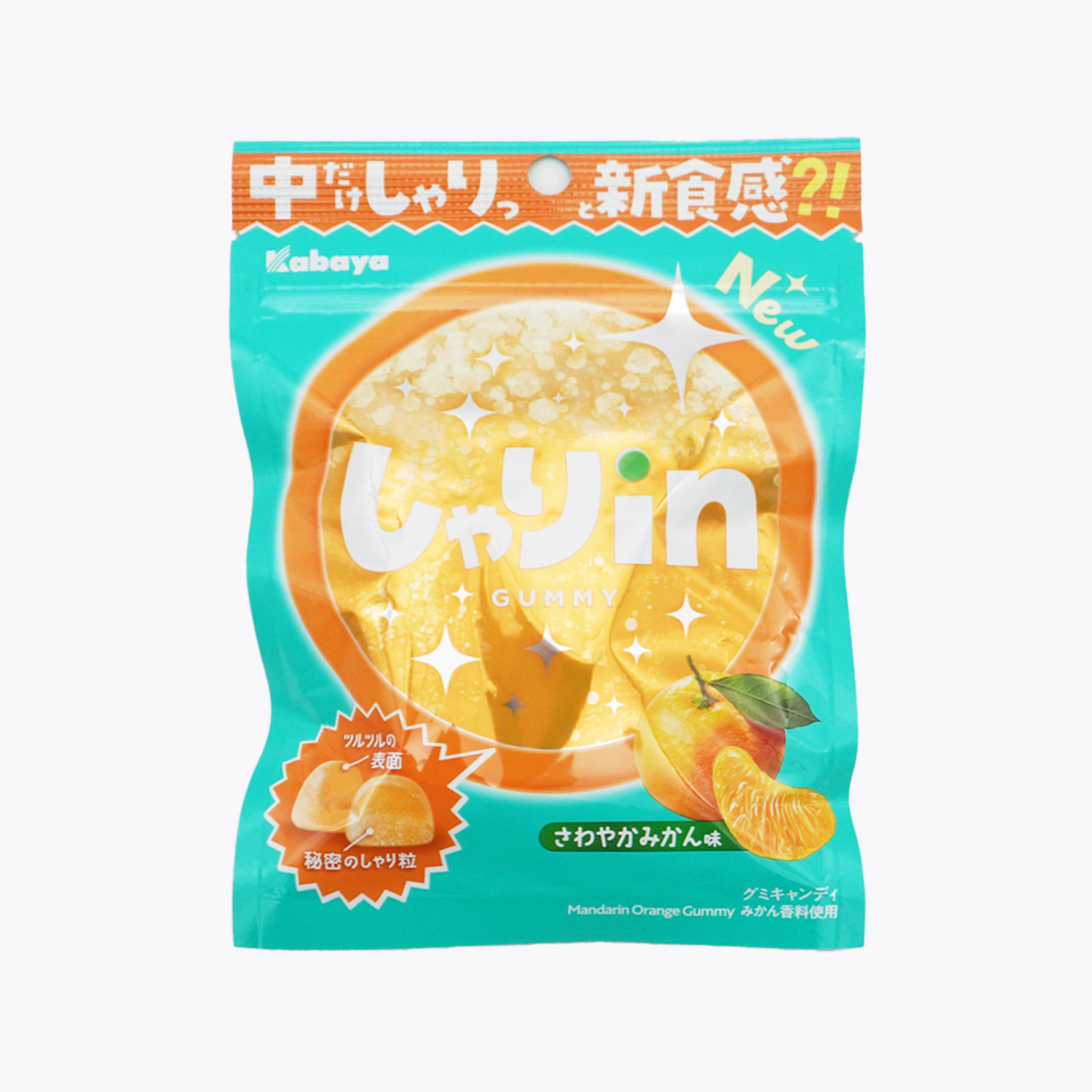 Kabaya卡巴 shari-in 沙粒感軟糖 清爽橘子口味 52g