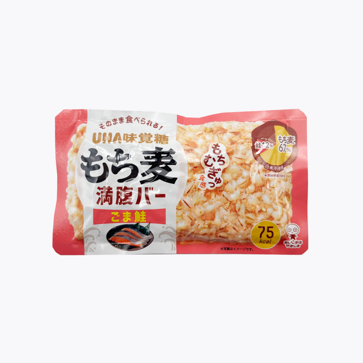 UHA 味覺糖 日本糯麥 飽腹能量棒 十六種穀物Plus 芝麻鮭魚風味 低卡 75kcal 55g