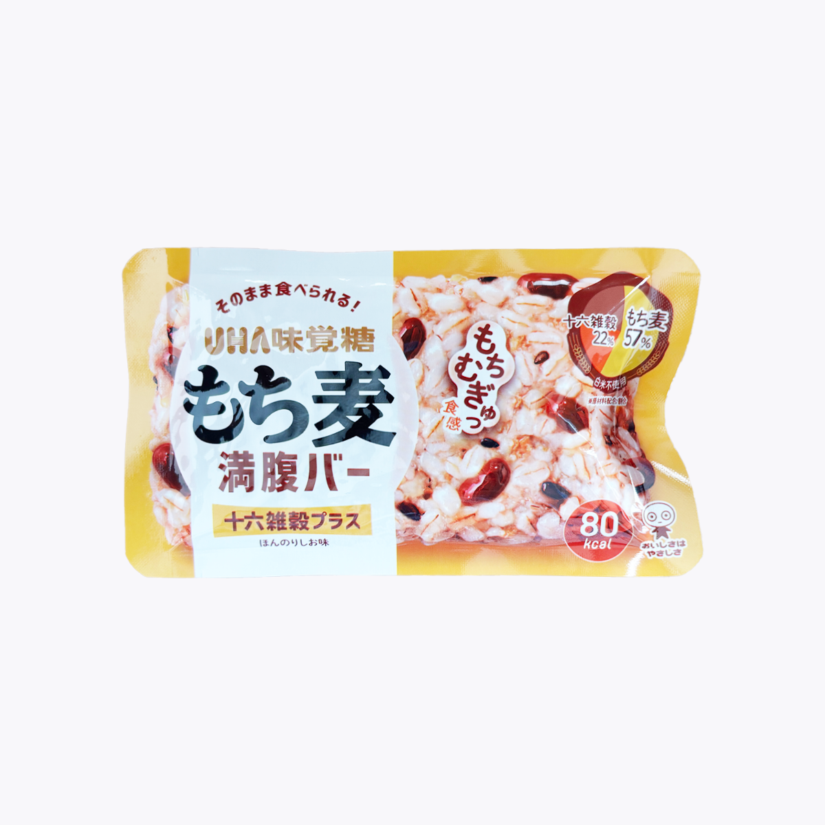 UHA 味覺糖 日本糯麥 飽腹能量棒 十六種穀物Plus 微鹹風味 低卡 80kcal 55g