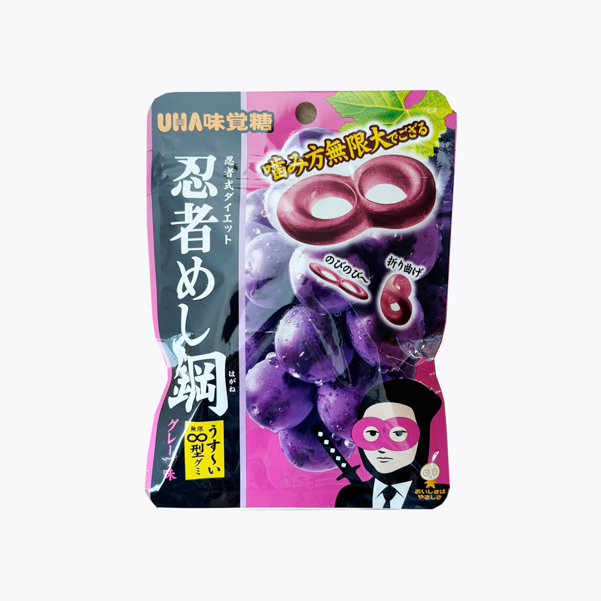 UHA 味覺糖 忍者食 鋼 軟糖 葡萄口味 45g