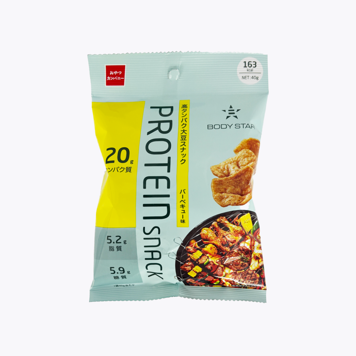 優雅食 BODYSTAR 高蛋白大豆零食 硬脆口感 BBQ燒烤口味 含鐵、鋅、膳食纖維 40g