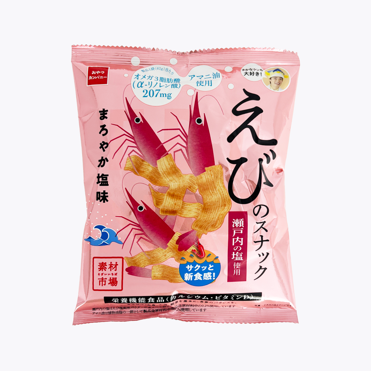 【營養機能食品】 優雅食 素材市場 蝦味點心條 點心麵條 蝦鹽味 含鈣、維他命D 61g