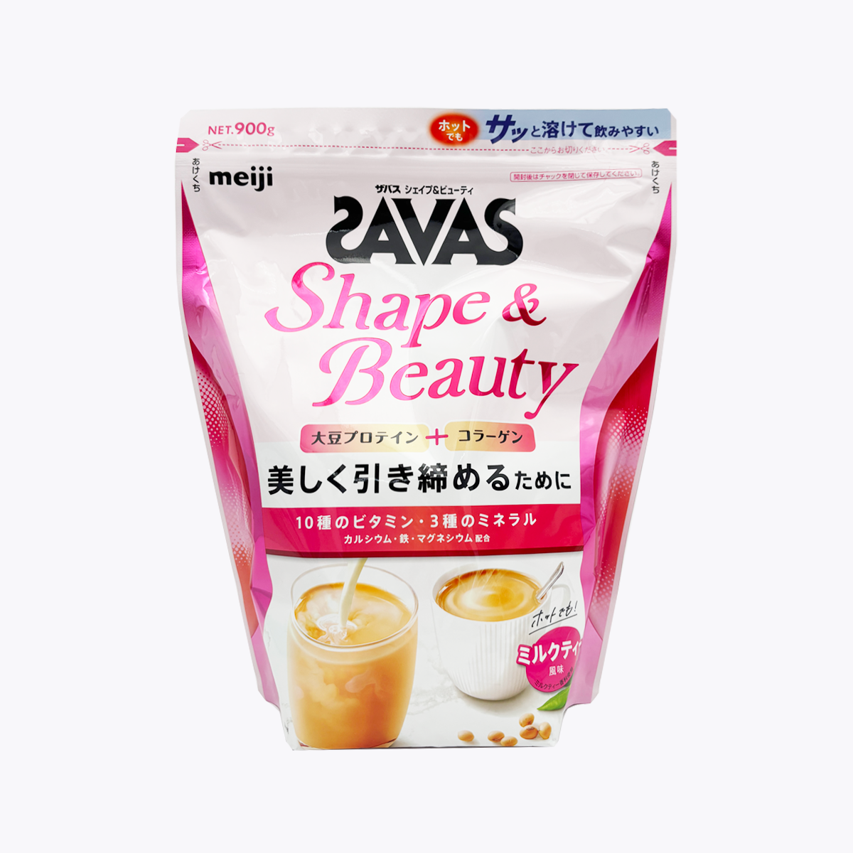 明治 SAVAS 女性專用美體增肌大豆蛋白粉(奶茶口味) 900g 約45餐份