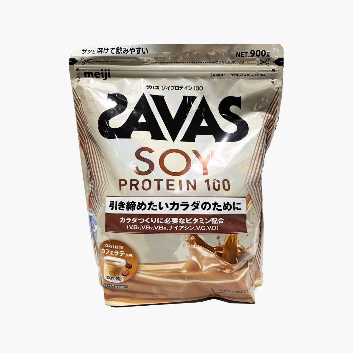 明治 SAVAS 大豆蛋白粉100 咖啡拿鐵風味 900g