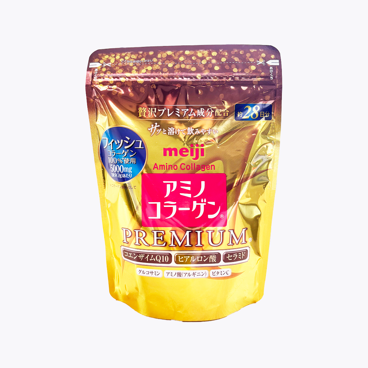 明治 Premium 金色加強膠原蛋白粉 補充包196g 約28日