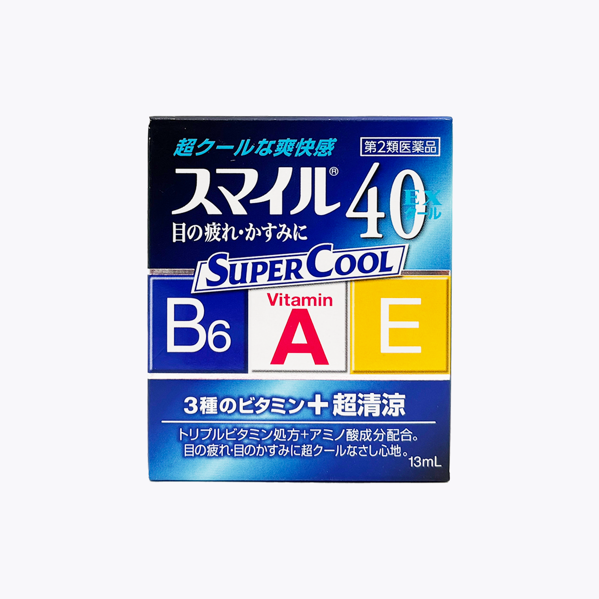 【第2類醫藥品】】LION 獅王 獅美露 SMILE40 EX Super Cool 超清涼眼藥水 緩解眼睛疲勞 視線模糊 13ml