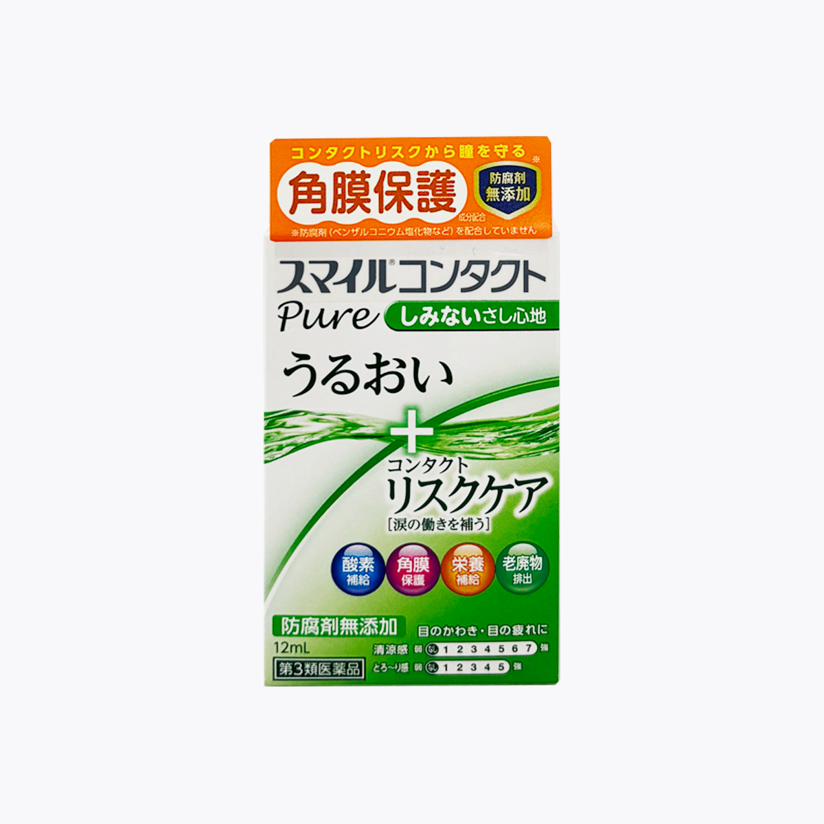 【第3類醫藥品】LION 獅王 獅美露 Smile Contact Pure 隱形眼鏡用 保護眼角膜 無涼感 緩解乾澀疲勞 眼藥水 12ml