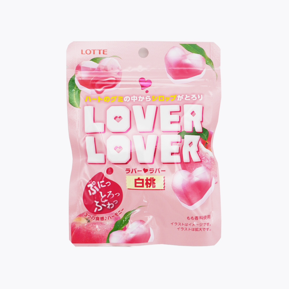 LOTTE 樂天 LOVER LOVER 軟糖 白桃風味 52g