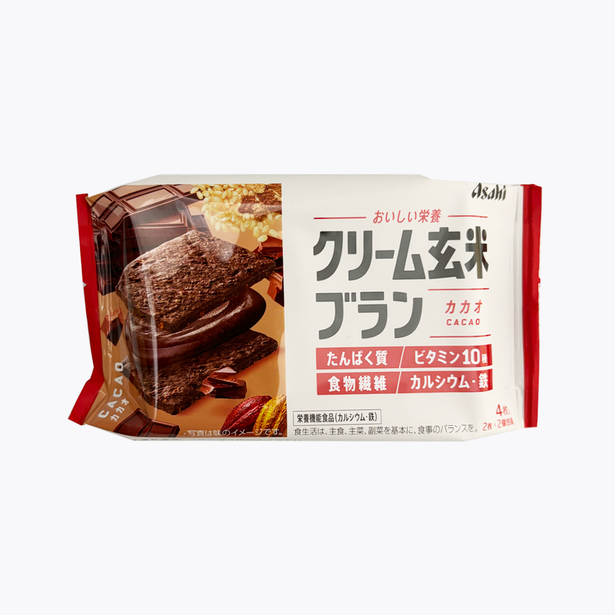 Asahi 朝日 玄米夾心餅乾(可可亞) 2片×2袋