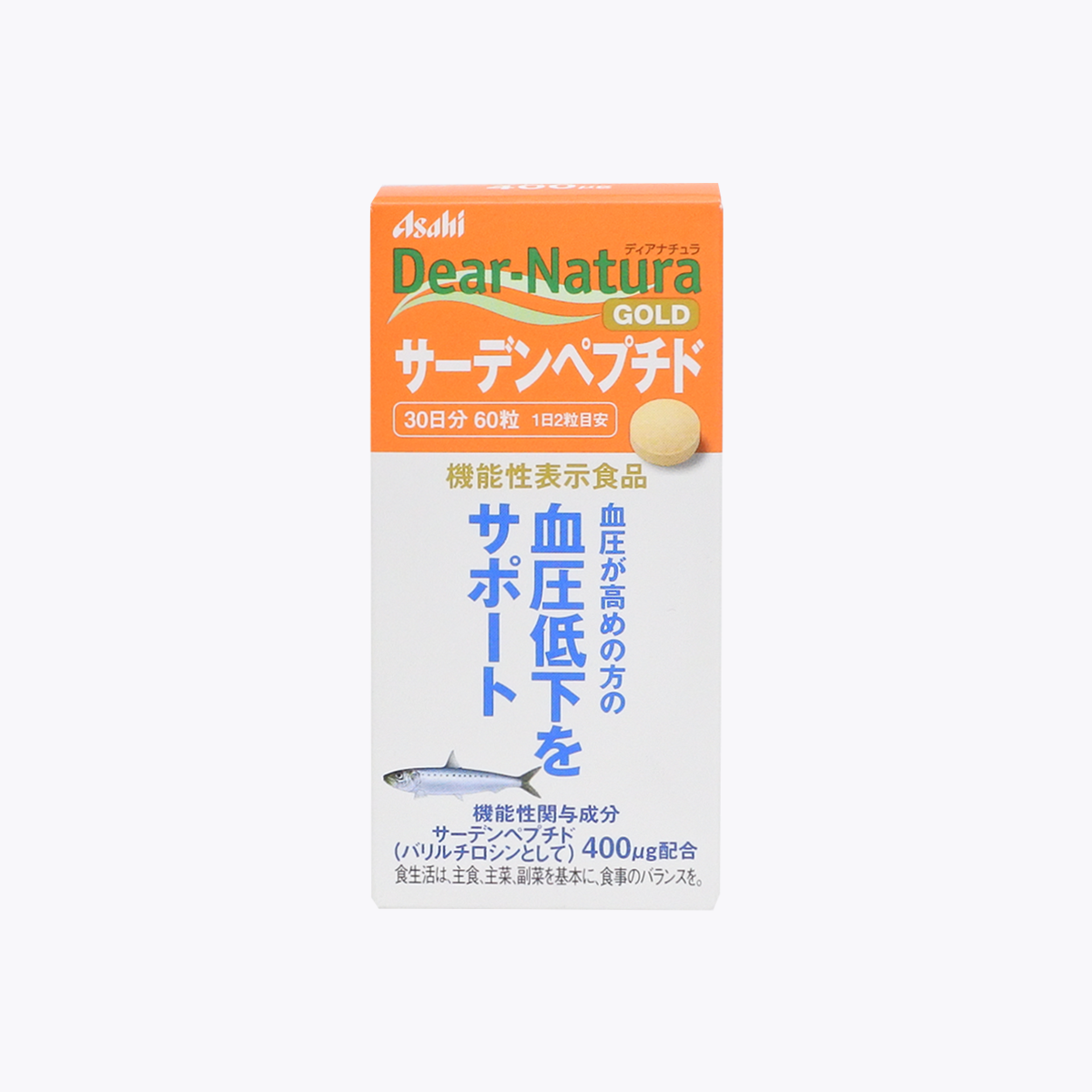 【機能性表示食品】Asahi 朝日 Dear-Natura GOLD 沙丁魚肽 60粒 30日