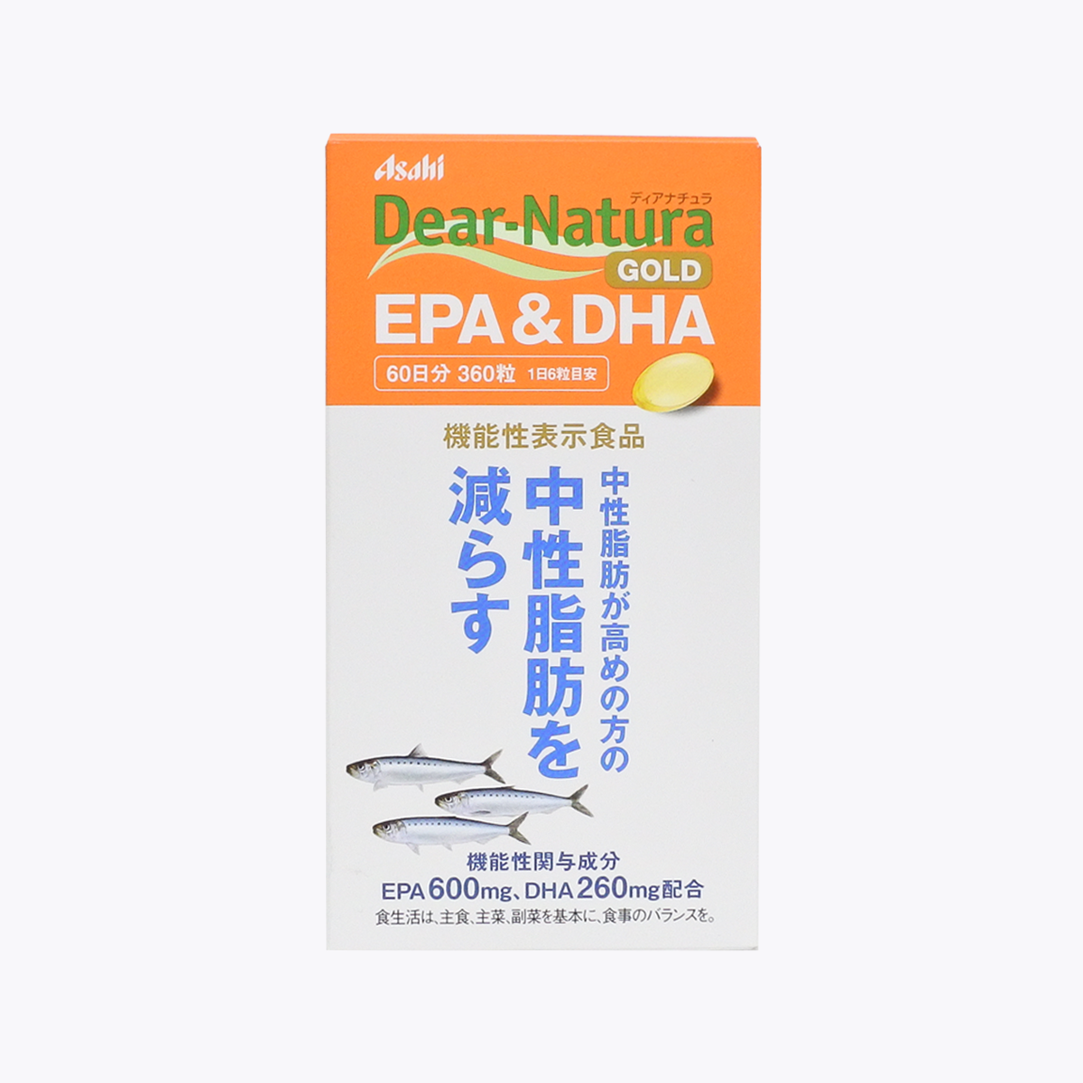 【機能性表示食品】Asahi 朝日 Dear-Natura GOLD EPA&DHA 360粒 60日分