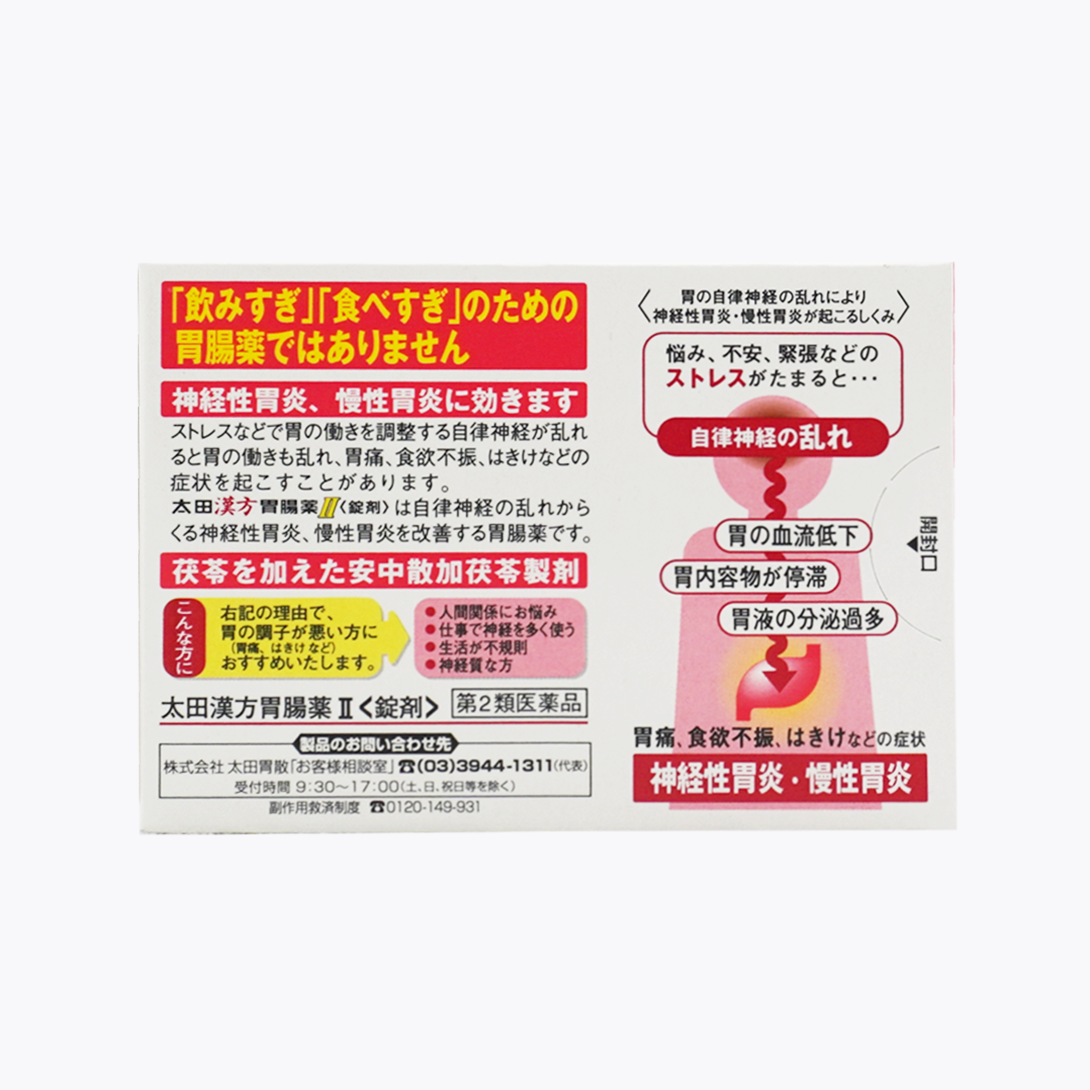 【第2類醫藥品】太田漢方胃腸藥Ⅱ 錠劑 54錠