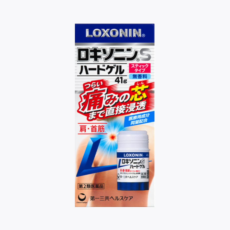 【第2類醫藥品】第一三共 LOXONIN S 硬質凝膠 塗抹型止痛棒 洛索洛芬鈉水合物 41g
