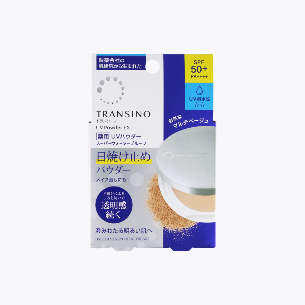 【醫藥部外品】第一三共 TRANSINO 藥用UV防曬蜜粉餅EX 超防水 自然裸米色 SPF50+ PA++++ 防水性★★ 11g