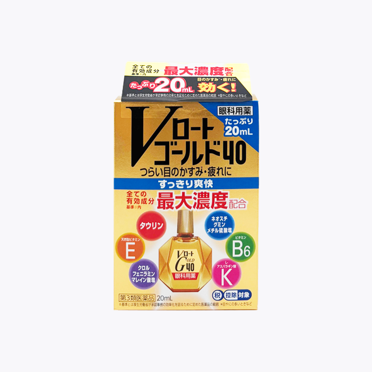 【第3類醫藥品】樂敦製藥 ROHTO GOLD40 舒適齡眼藥水 20ml