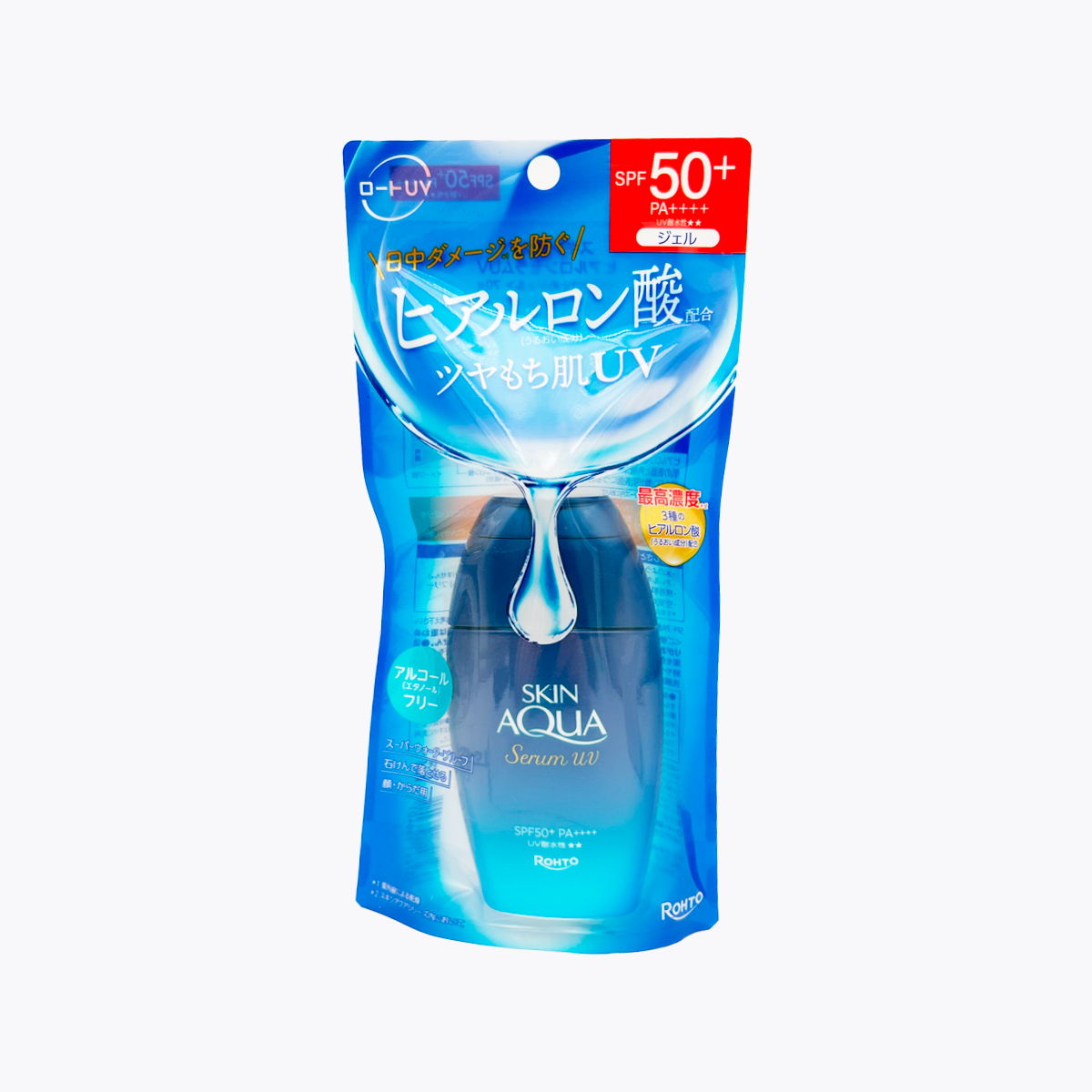 樂敦製藥 SKIN AQUA 小藍瓶零感UV防曬精華 臉・身體用 SPF50+ PA++++ 70g