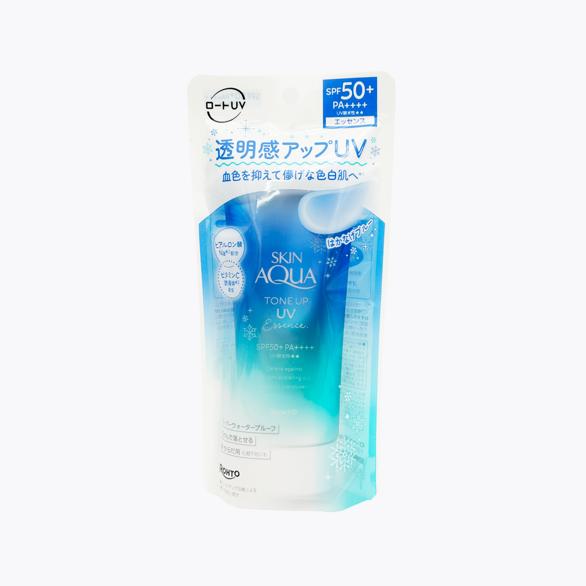 樂敦製藥 SKIN AQUA 亮膚防曬精華 飾底乳 輕柔藍 臉・身體用 清新皂香 SPF50+ PA++++ 80g