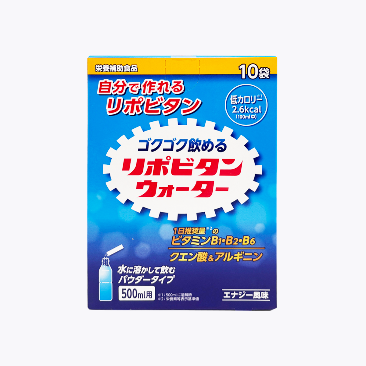 【營養輔助食品】大正製藥 Lipovitan Water 低熱量 粉末飲品 能量飲風味 500ml用 5.4g×10包入