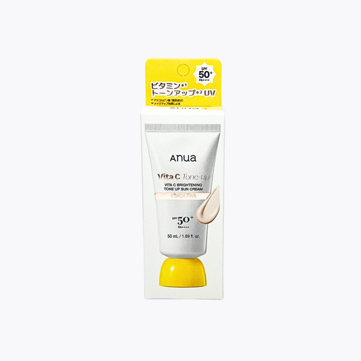 Anua 維他命C 提亮防曬霜 蜜桃粉 校色潤色 SPF50+ PA++++ 50ml
