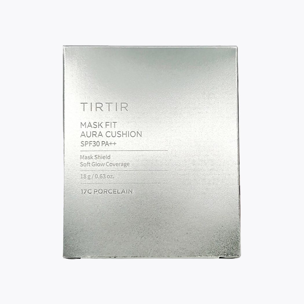 TIRTIR Mask fit AURA CUSHION 輕盈水光氣墊粉餅 17C Porcelain 粉白色 SPF30 PA++ 18g
