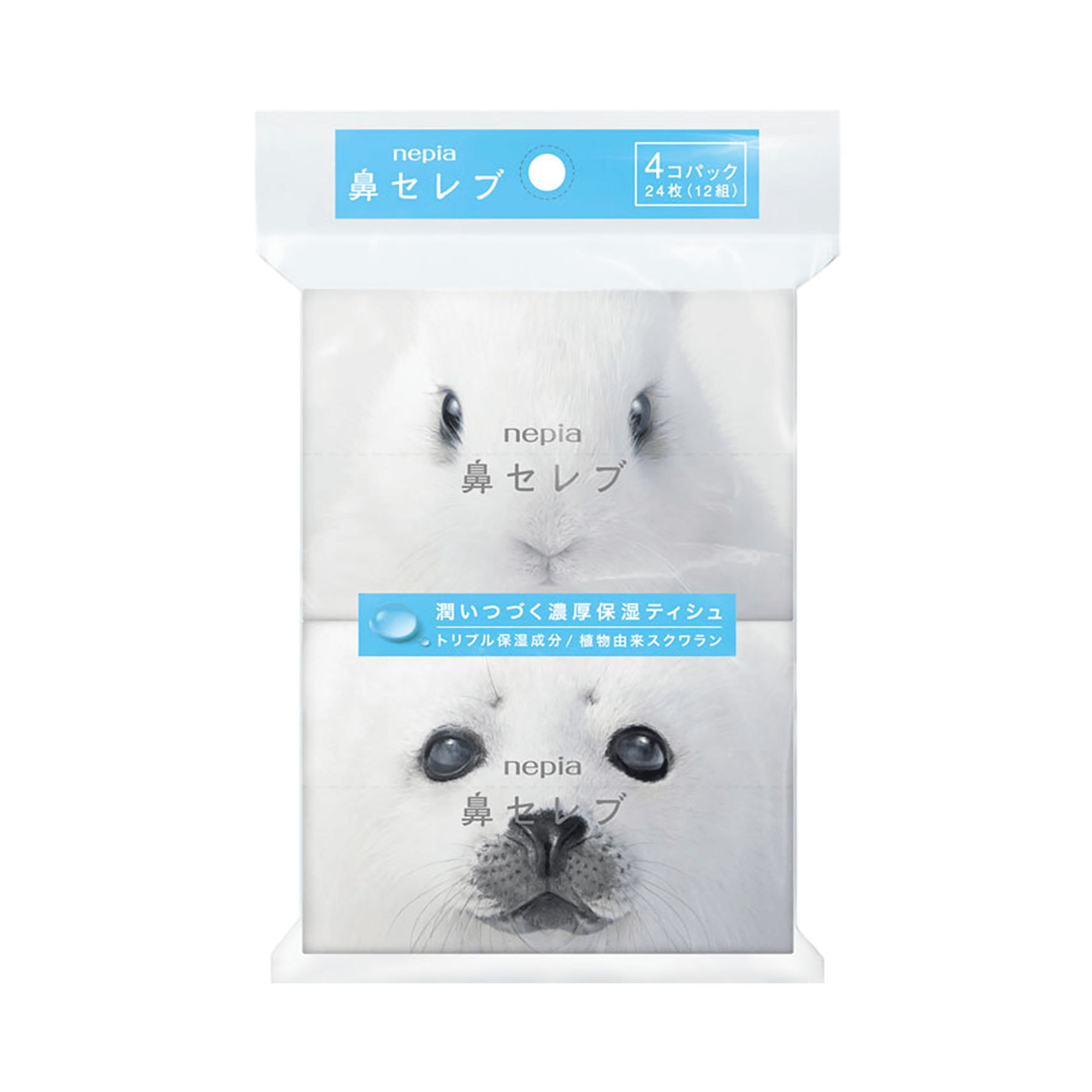 Nepia 鼻貴族柔軟保濕隨身面紙 12抽×4包