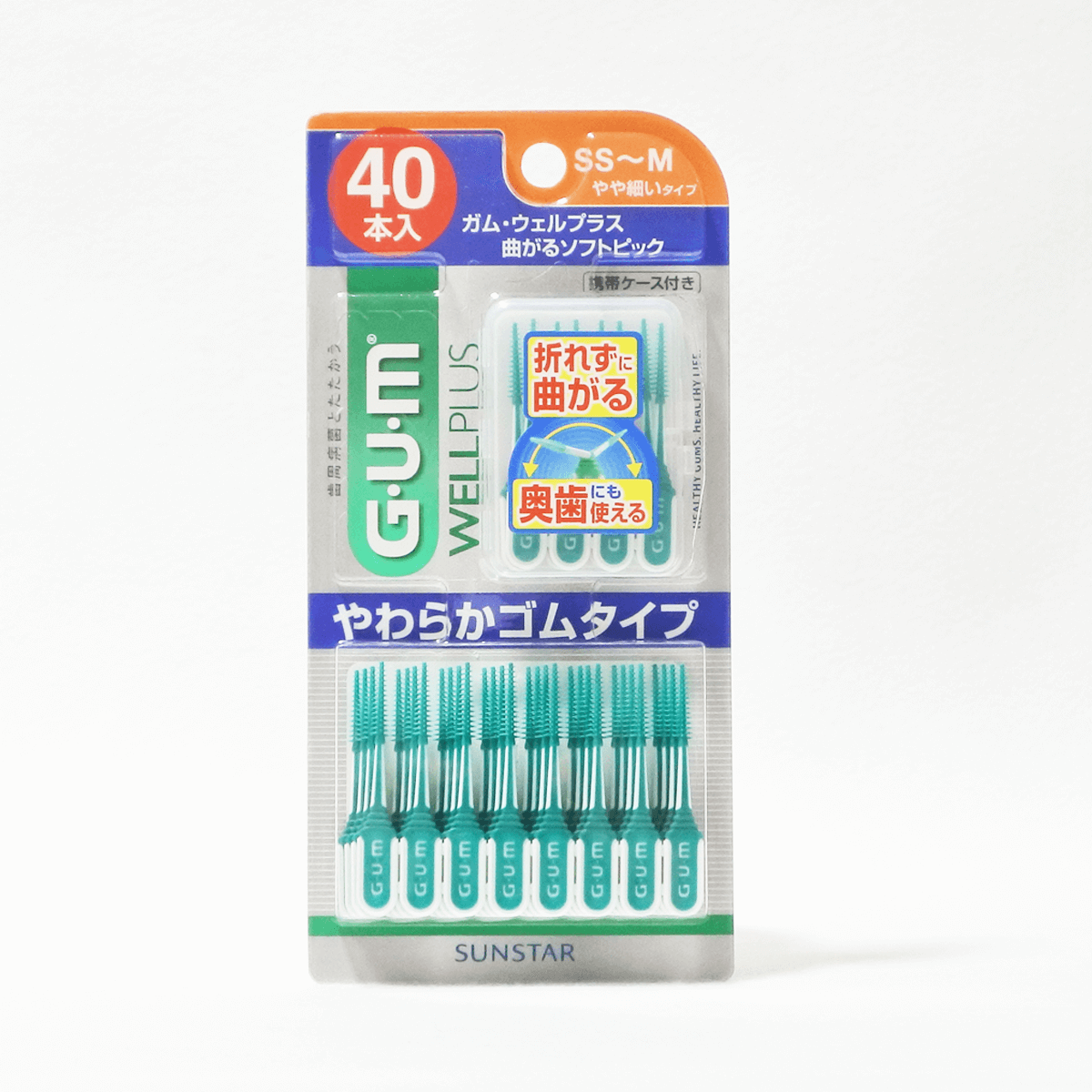 GUM 牙周護理可彎式牙間刷 SS-M 40入