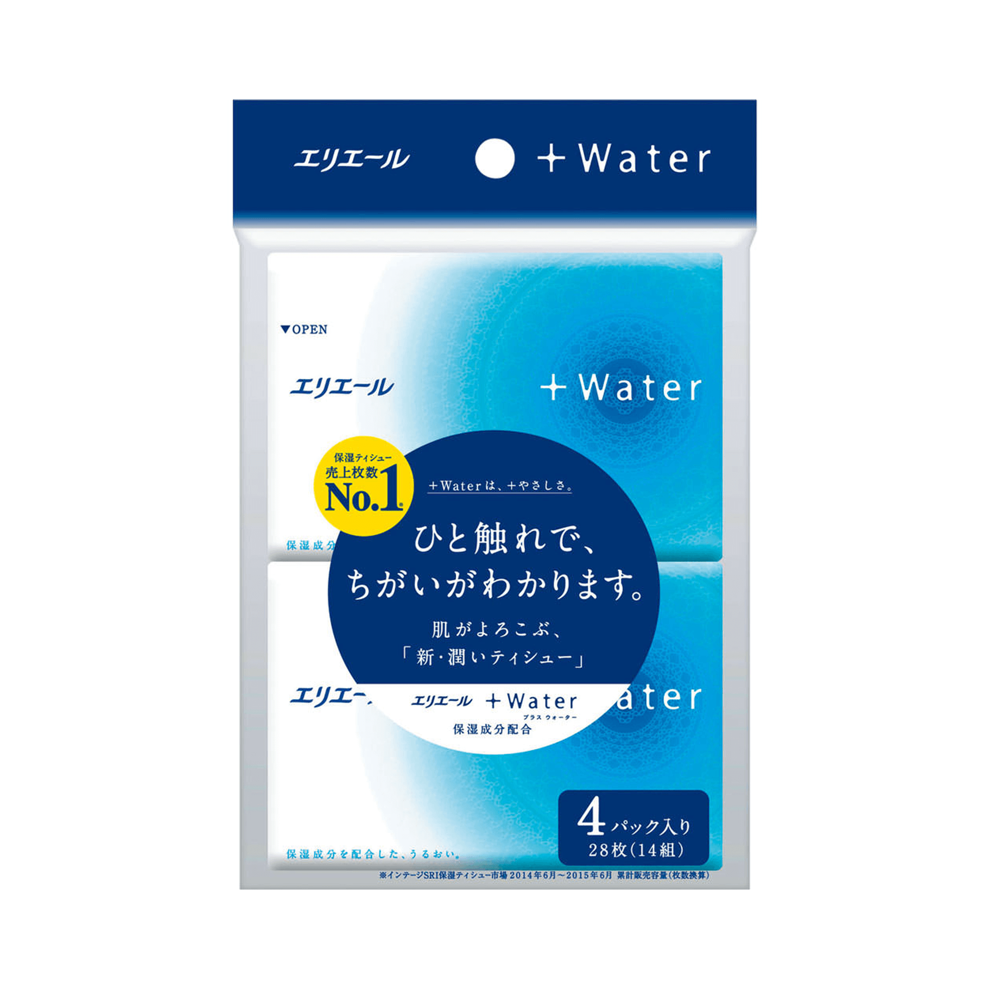 日本大王elleair 奢侈保濕柔霜隨身面紙 14抽×4包