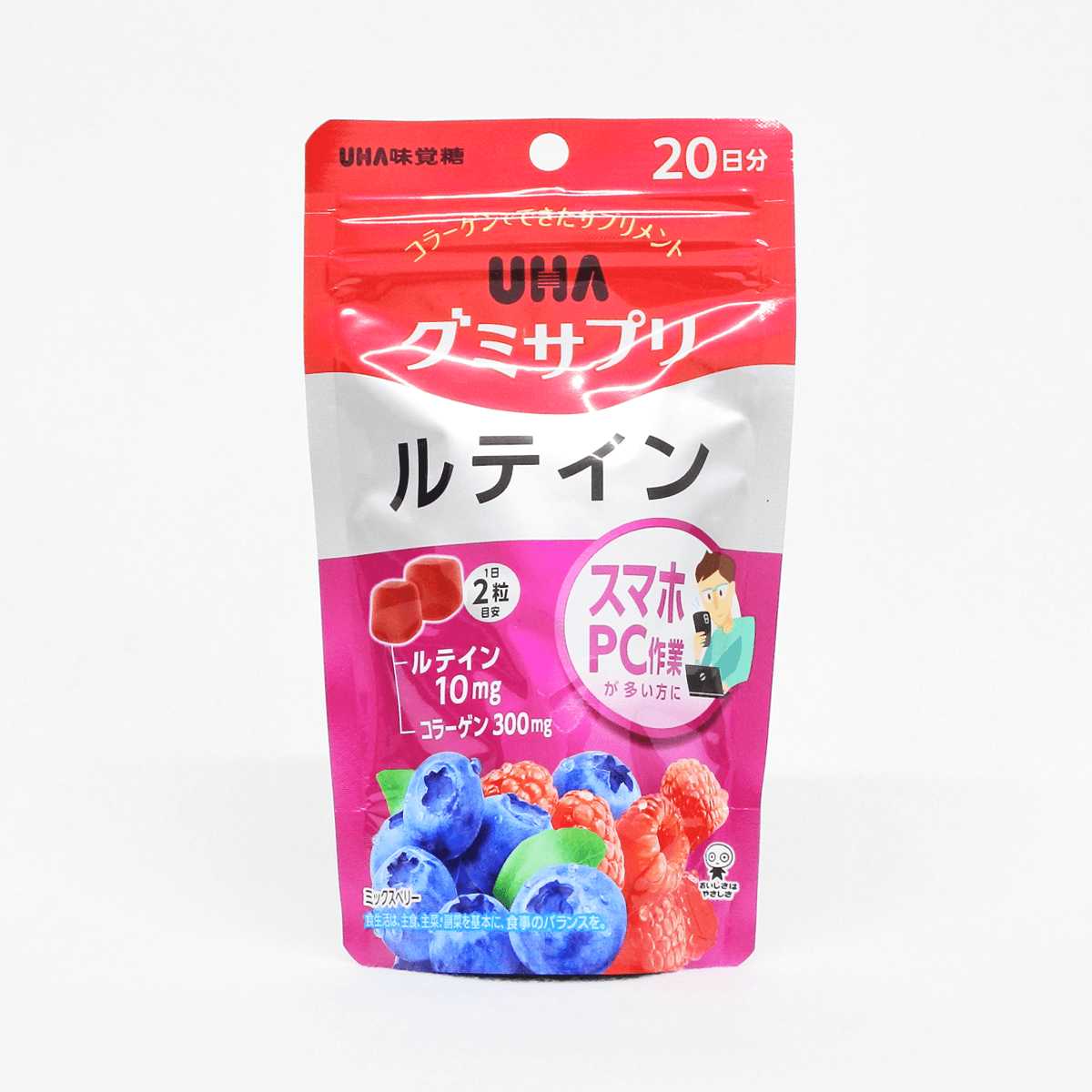 【感謝特賣】UHA 味覺糖 葉黃素軟糖 40粒 20日 3個特惠組
