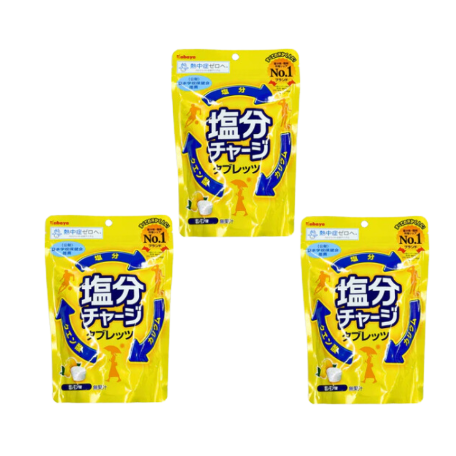 【618感謝特賣】Kabaya卡巴 運動補給鹽糖 鹽分補給錠 檸檬鹽味 3個特惠裝
