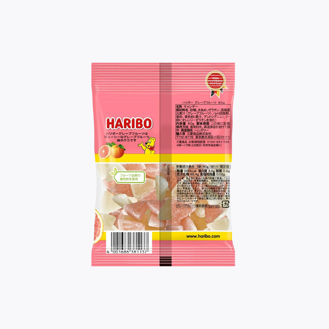 三菱食品 HARIBO 葡萄柚口味軟糖 80g