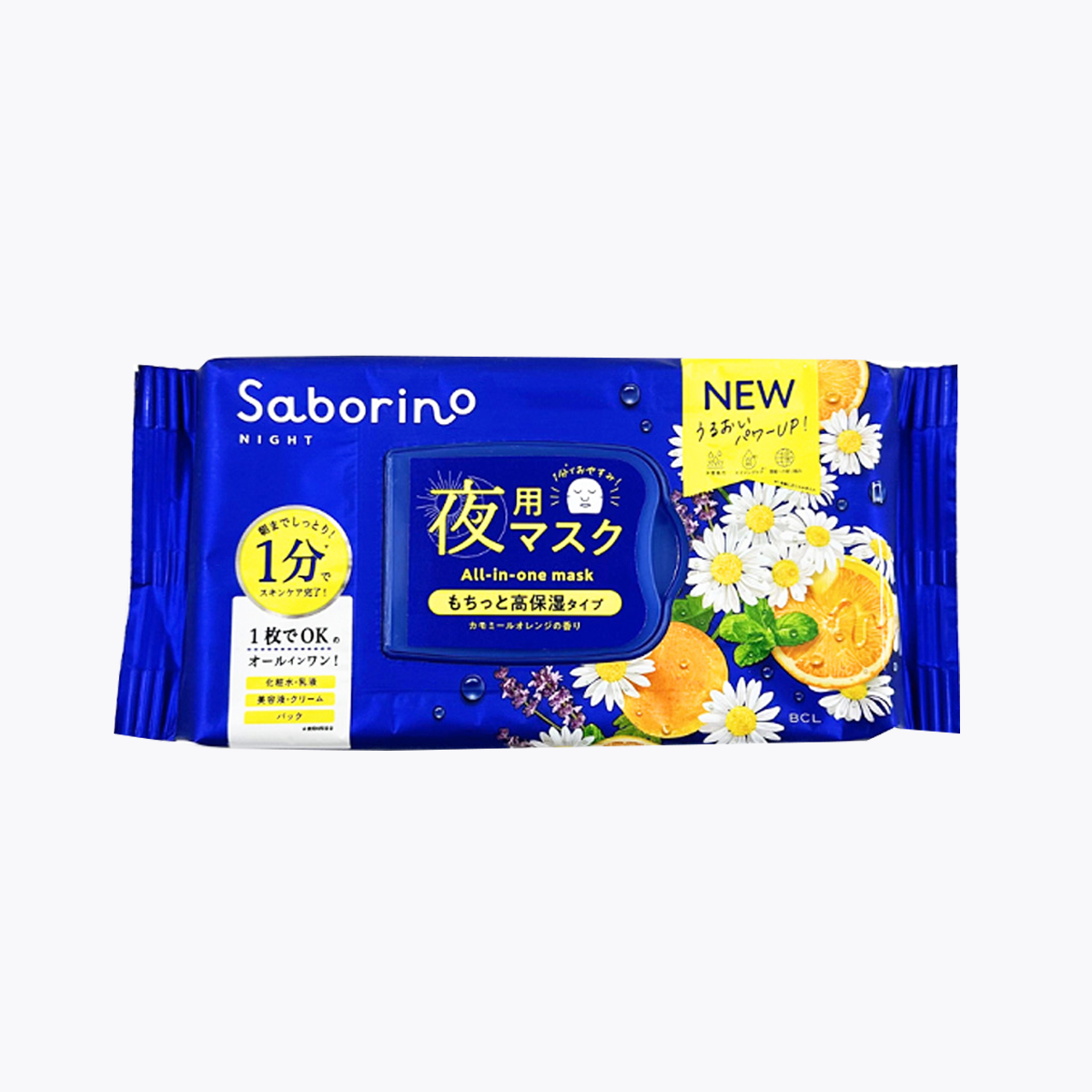 BCL Saborino 疲勞舒緩高保濕 晚安面膜 30片