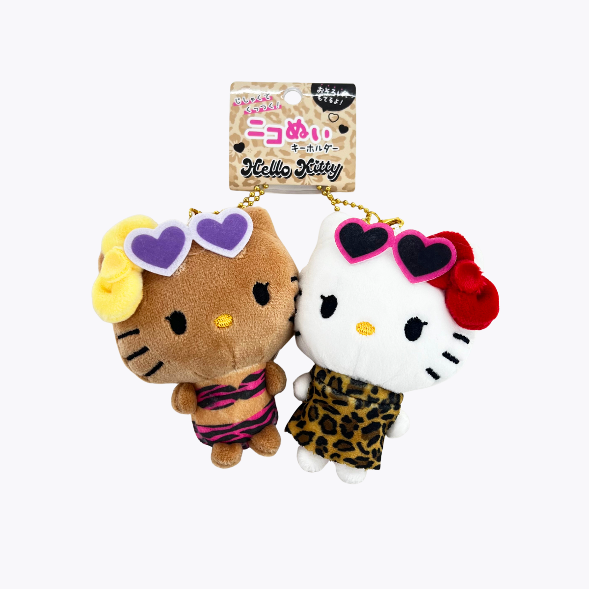 Sanrio 三麗鷗 Hello Kitty Nico毛絨玩偶鑰匙圈 凱蒂貓＆咪咪A